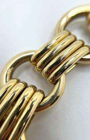 Italian hand crafted 14k yellow gold designer bracelet