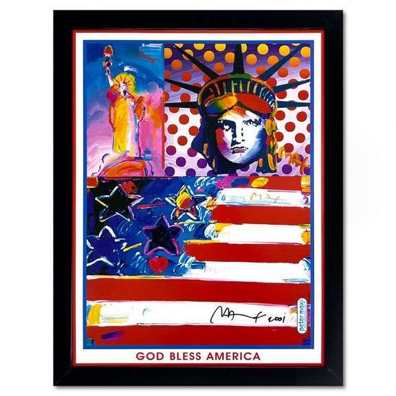 9-11 God Bless America II by Peter Max