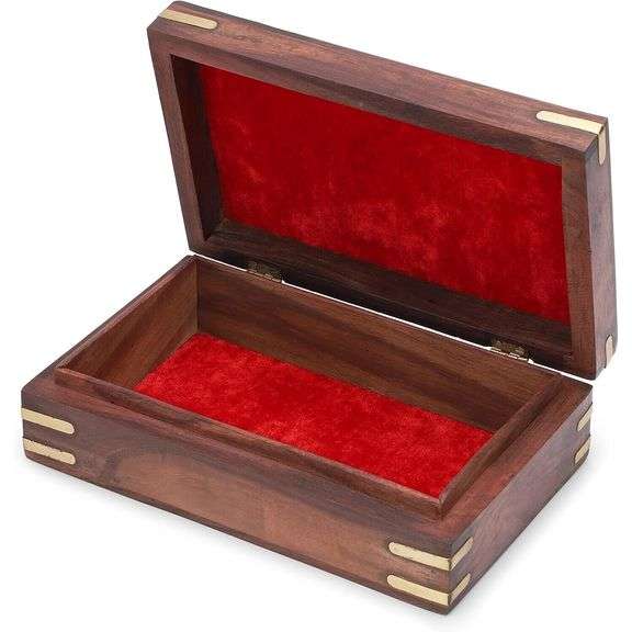 Handcrafted Sheesham Wood Keepsake Storage Box