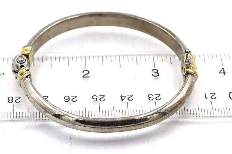 Group lot of 5 Vintage 925 sterling silver bangles