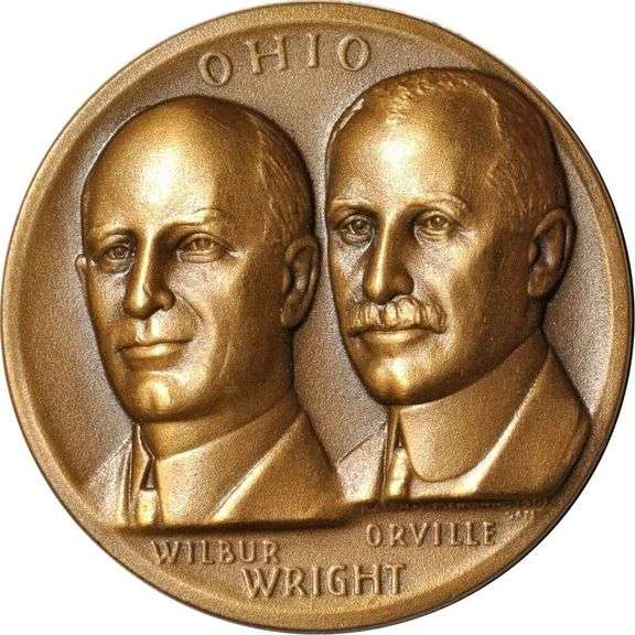 Wright Brothers Bronze Medal Ohio State Seal