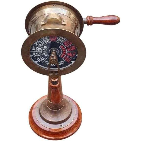 Brass Ship Engine Telegraph with Functional Bell