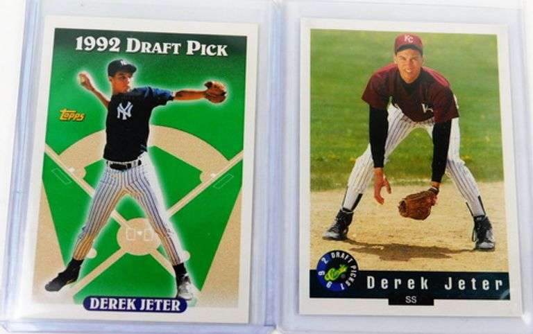 2 Derek Jeter 1992 Draft Pick Baseball Cards