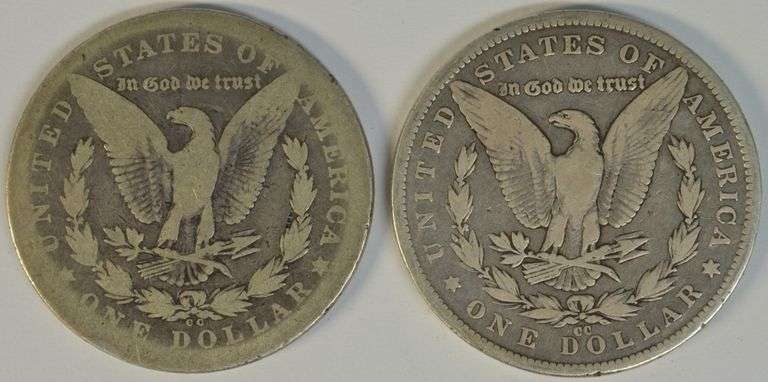 Key dates 1878-CC & 1890-CC Morgan Silver Dollars