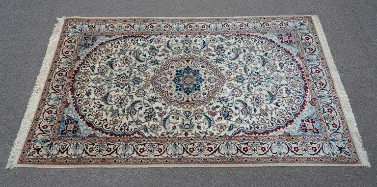 Handmade Persian Nain 4.2x6.10