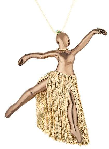 Daniela Coaro Dancing Ballerina Pendant Necklace in 14K
