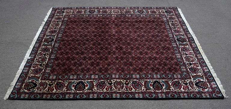 Handmade w/Silk Persian Bidjar 8.3x6.9