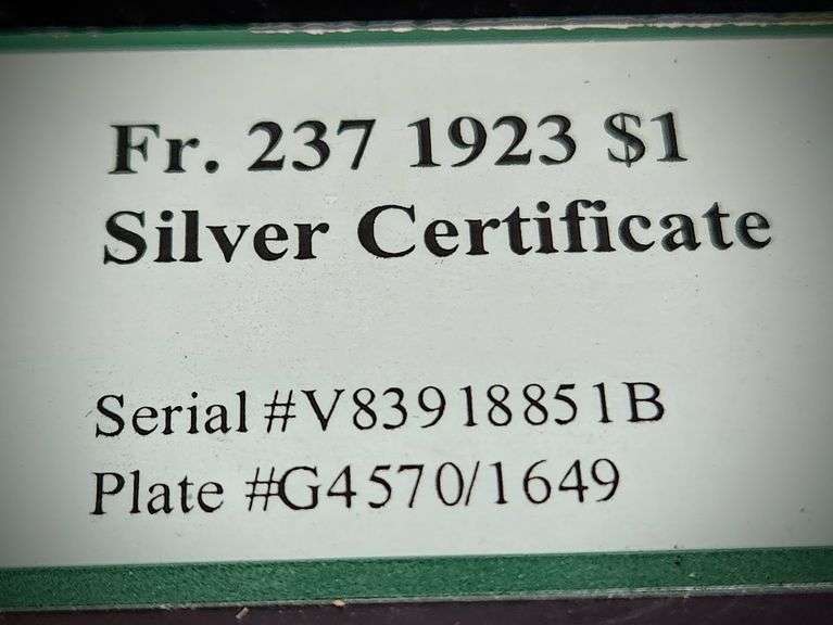 1923 Blue Seal $1 Silver Certificate 65 GEM