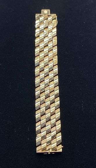 Italian 14k yellow gold link bracelet