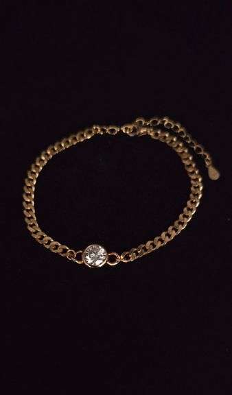 Timeless Classic 14 Kt Tri-layered Yellow Gold Plate Tennis Bracelet