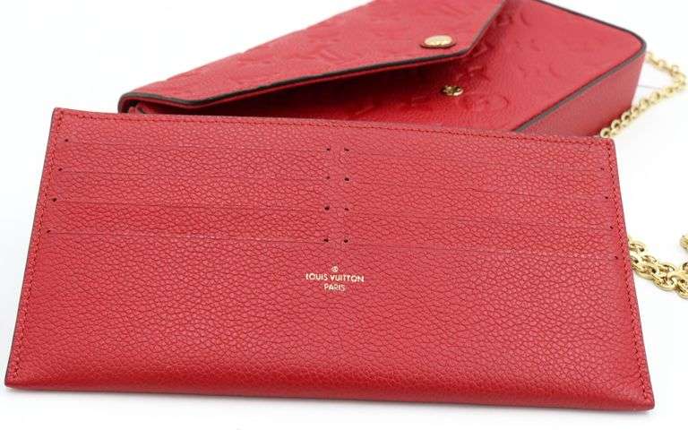 Louis Vuitton Felicie Pouchette Scarlet Monogram Repreinte Bag