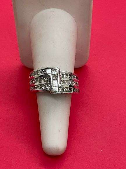 CERTIFIED 18K WHITE GOLD AND 3.0+ CARAT DIAMOND BAND / RING