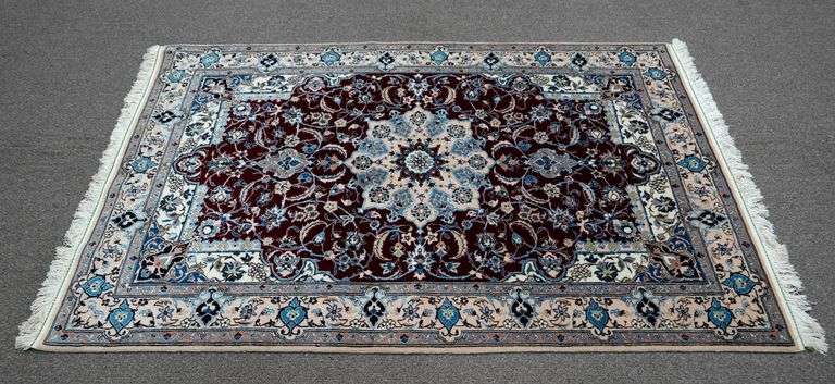 Handmade w/Silk Persian Nain 4.3x6.9
