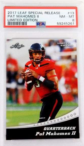 Pat Mahomes II 2017 Football Card, NM-MT 8