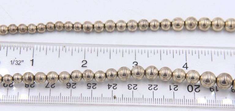 925 Sterling Silver Ball Link Chain Necklace