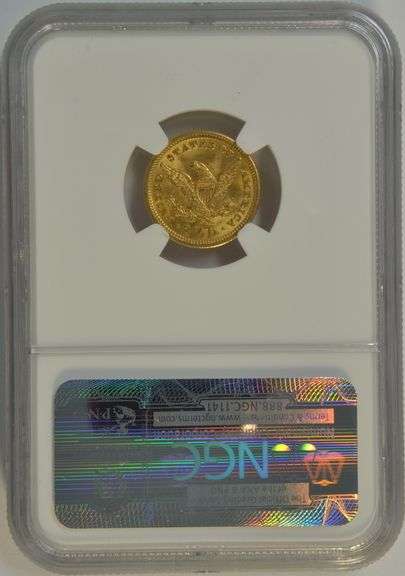 Nearly Gem BU 1907 US $2.50 Liberty Gold Piece. NGC MS64