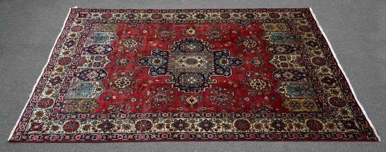 Handmade Persian Tabriz 6.11x10.7