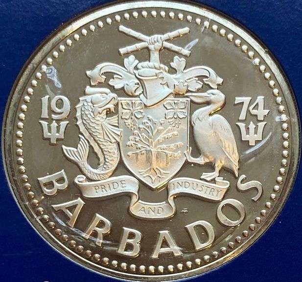 1974 $10 Barbados Proof Silver Coin