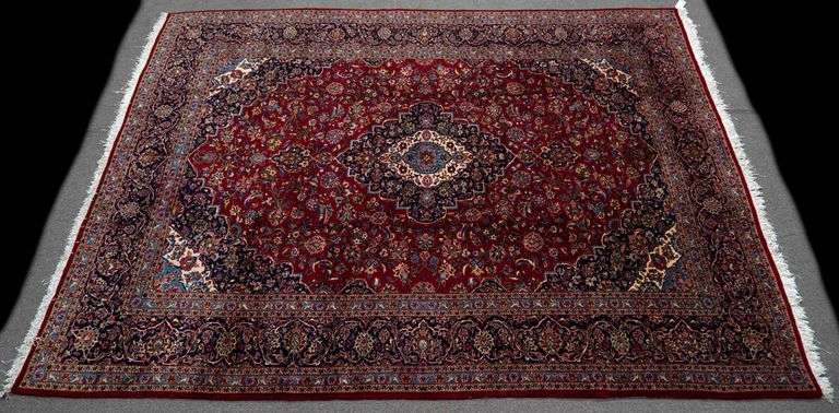 Handmade Persian Kashan 9.1x13.2