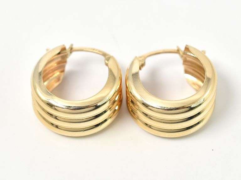 Perfect 14K Yellow Gold Hoop Earrings