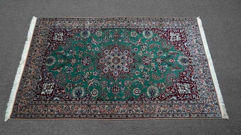 Handmade w/Silk Persian Nain 4.0x6.8