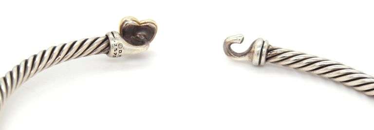 David Yurman cable collectibles heart bracelet 3mm