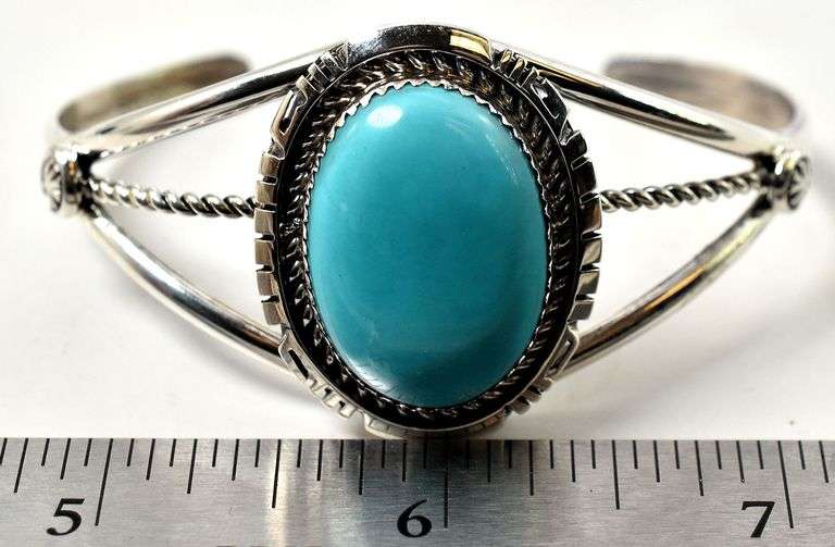 Robert Shakey Turquoise Gemstone Cuff Bracelet