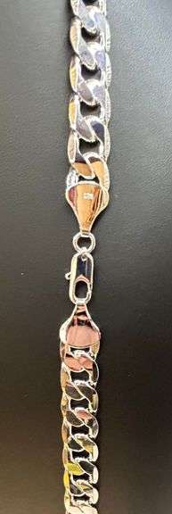 Huge 133.1 Gram .925 Sterling Silver Cuban Link Chain Necklace