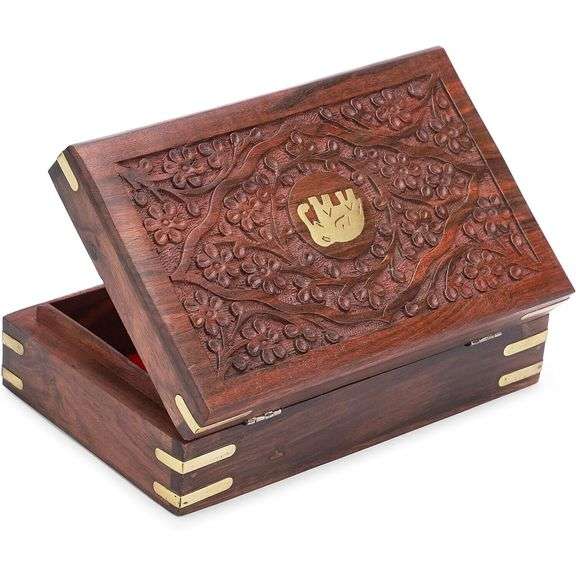 Handcrafted Sheesham Wood Keepsake Storage Box