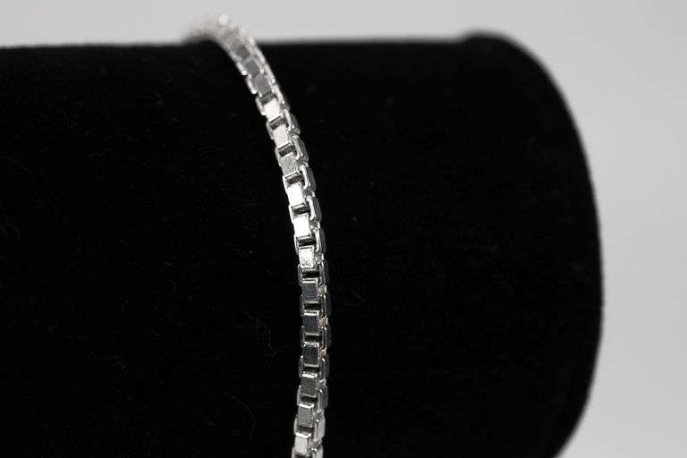 Sterling Silver Box Chain 2.4mm Genuine Solid 925 Italy Classic New Bracelet 8" inch