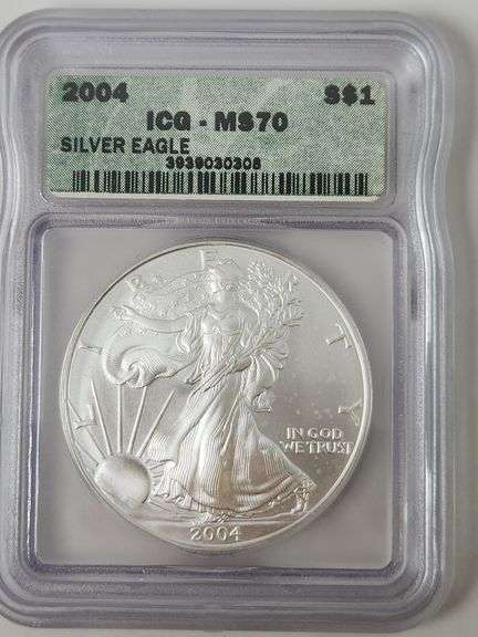 2004 MS 70 ICG Silver Eagle