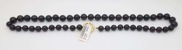 Black Matrix Opal Beaded Necklace