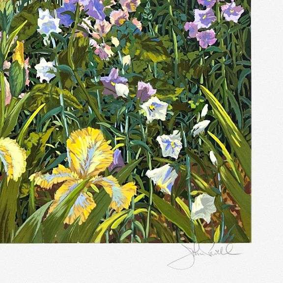 Fox Gloves and Irises by Powell, John