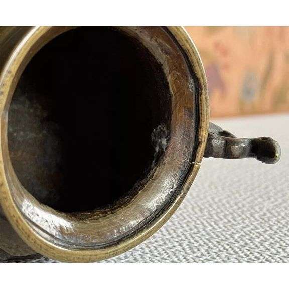 Antique Japanese Meiji Bronze Koro Dragon with Foo Dog