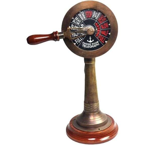 Brass Ship Engine Telegraph with Functional Bell