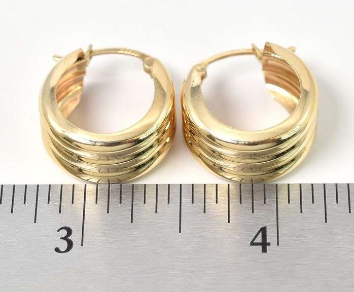 Perfect 14K Yellow Gold Hoop Earrings