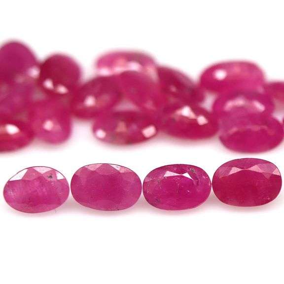 Vivid 11.01ct reddish pink Ruby set from Madagascar