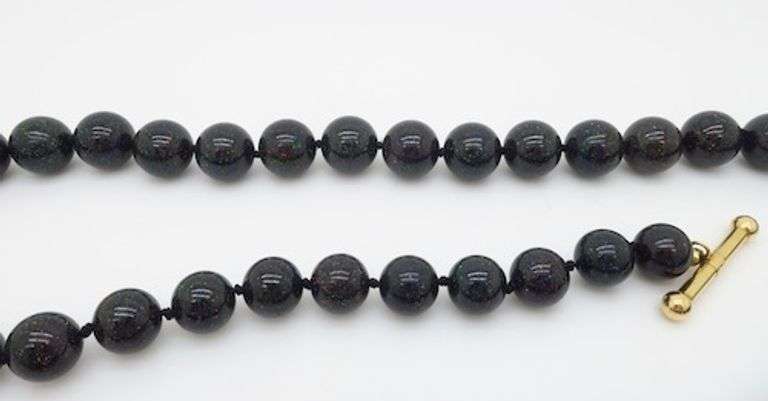 Black Matrix Opal Beaded Necklace
