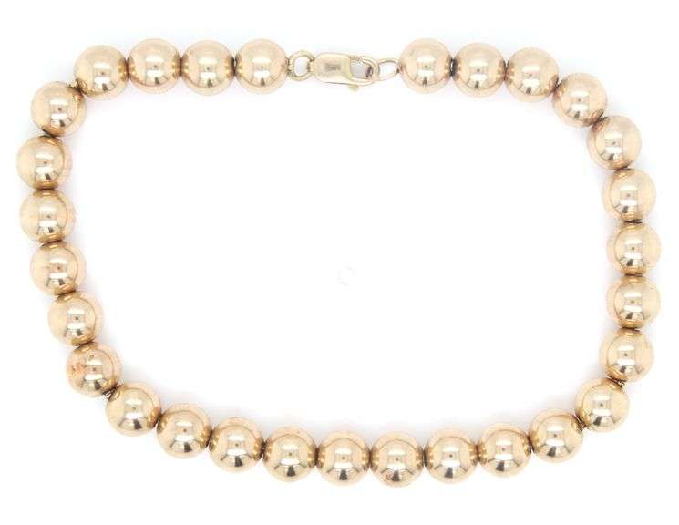 14kt Yellow gold ball bracelet