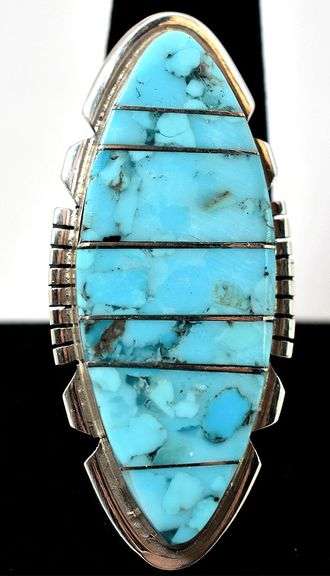 Brandon Etcitty Turquoise Inlay Ring