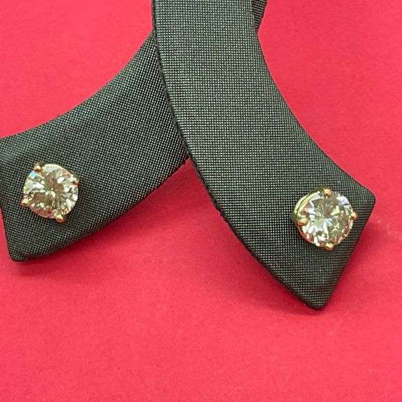 CERTIFIED 14K GOLD DIAMOND STUDS