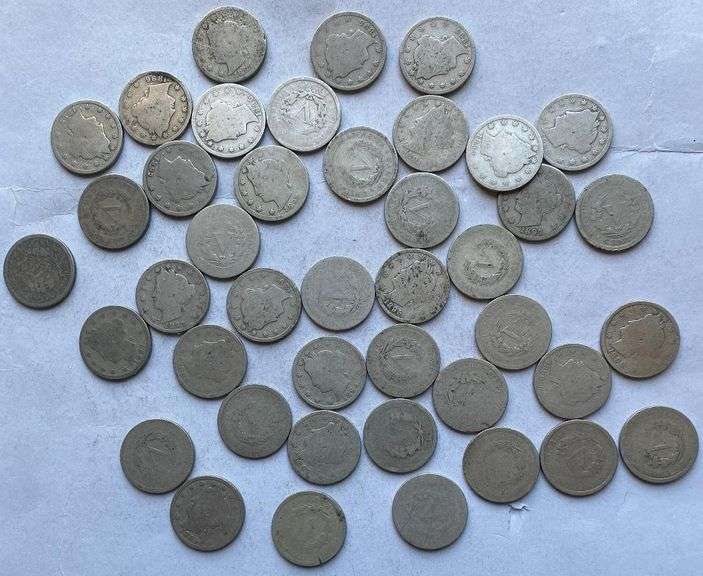 40 1890-93 1895-7 V Nickels