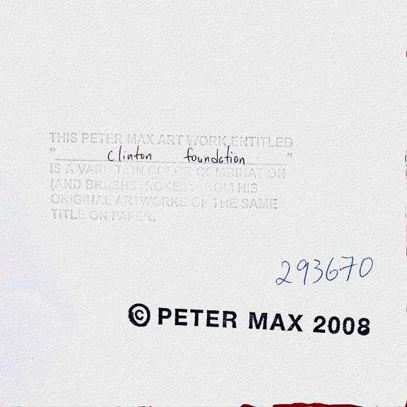 Clinton Foundation by Peter Max