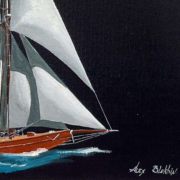 Two Masted Schooner by Blokhin