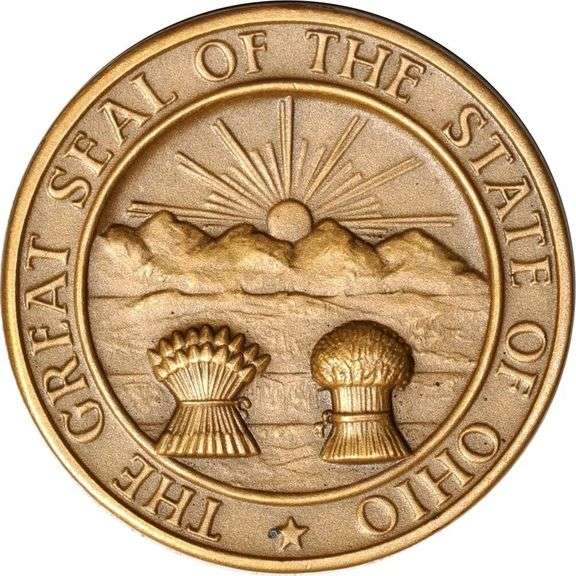 Wright Brothers Bronze Medal Ohio State Seal