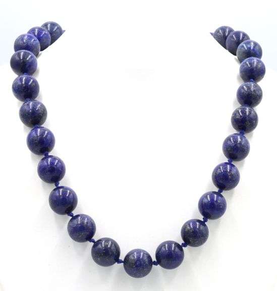Lapis strand beads necklace