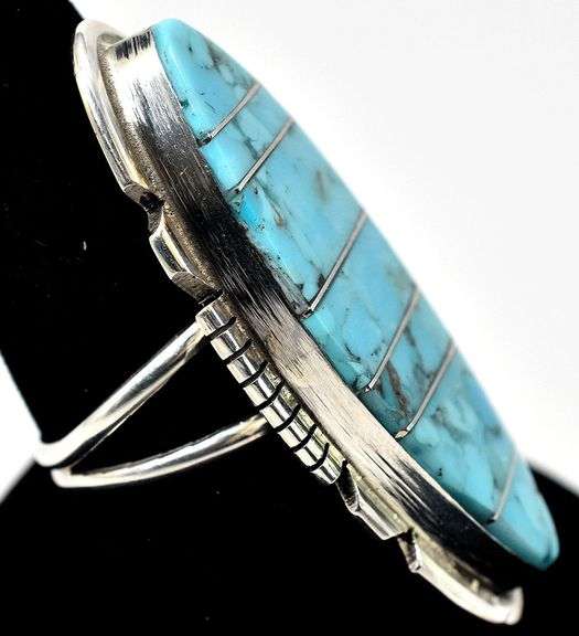 Brandon Etcitty Turquoise Inlay Ring