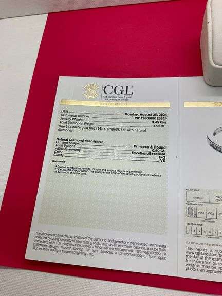 CERTIFIED BRAND NEW 14K WHITE GOLD DIAMOND RING