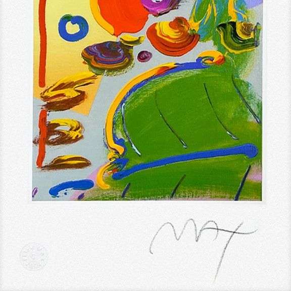 Abstract Vase of Flowers by Peter Max