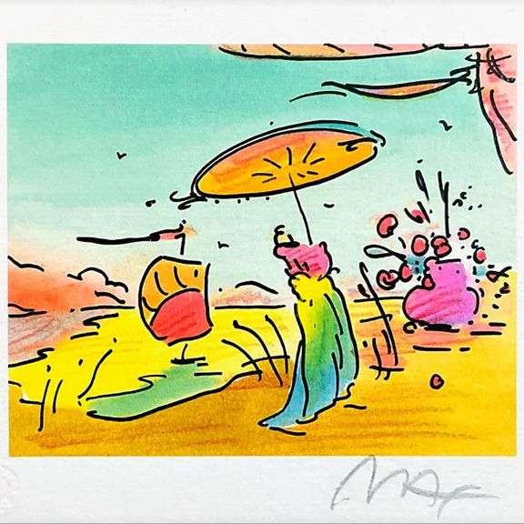 Sage, Sailboat and Vase Series I by Peter Max